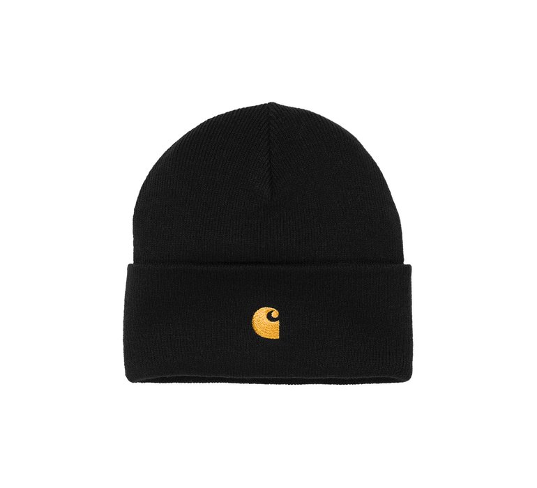 Carhartt WIP Chase Beanie Black Gold