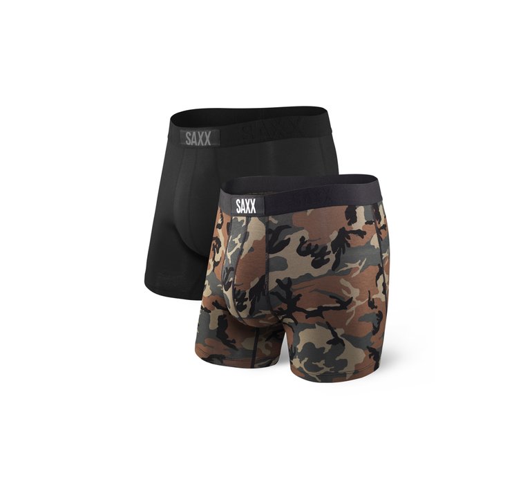 Saxx Vibe Boxer Brief Black Wood Camo