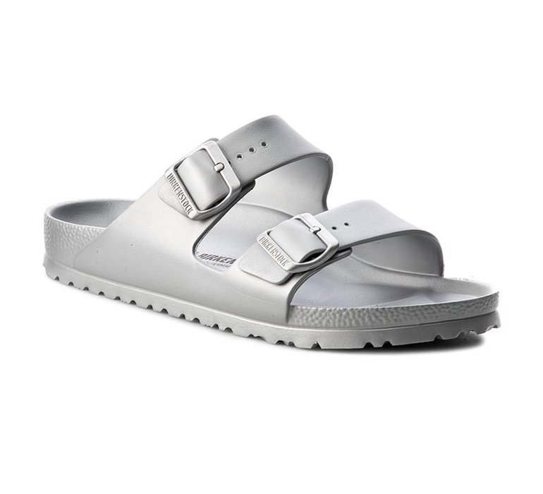 Birkenstock Arizona EVA Metallic Silver Narrow Fit