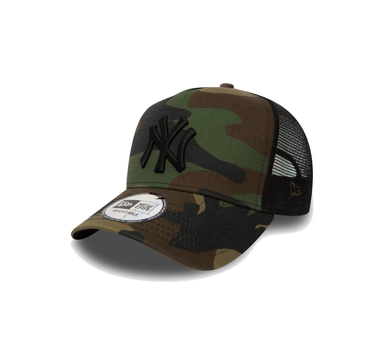 New Era Yankees Clean Camo A-Frame Trucker Cap