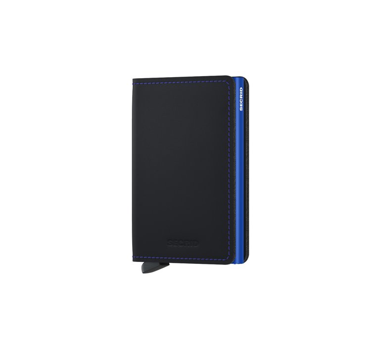 Secrid Slimwallet Matte Black & Blue