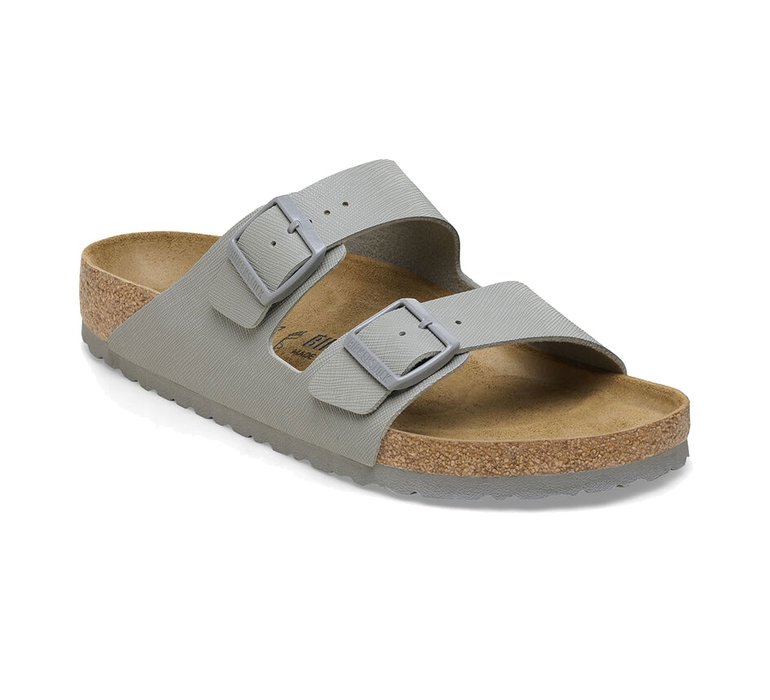 Birkenstock Arizona BS Saffiano Stone Coin Narrow Fit