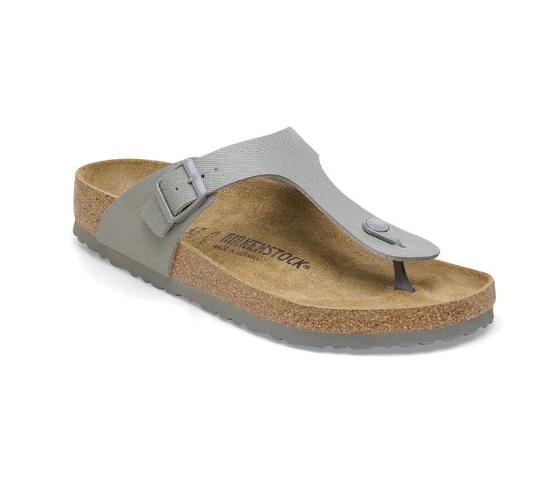 Birkenstock Gizeh BF Saffiano Stone Coin Regular Fit