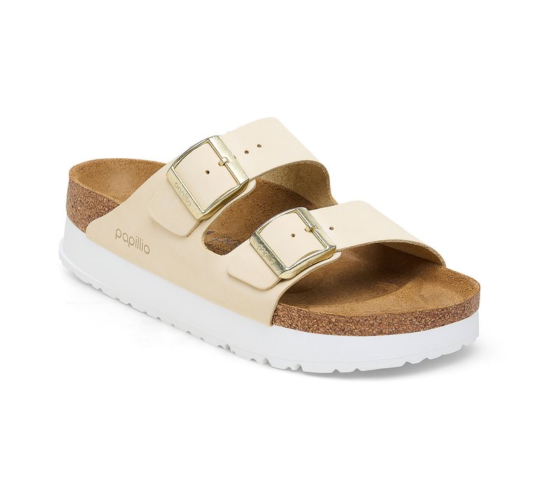 Birkenstock Arizona PAP Flex Platform Nubuck Leather Narrow Fit