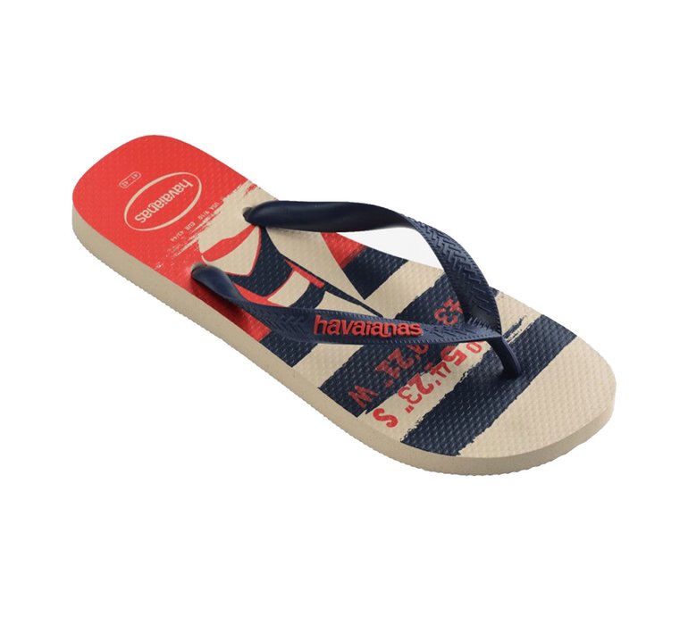 Havaianas Top Nautical Beige Straw Navy