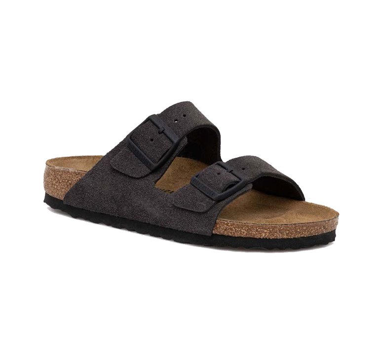 Birkenstock Arizona BS Velvet Grey Narrow Fit