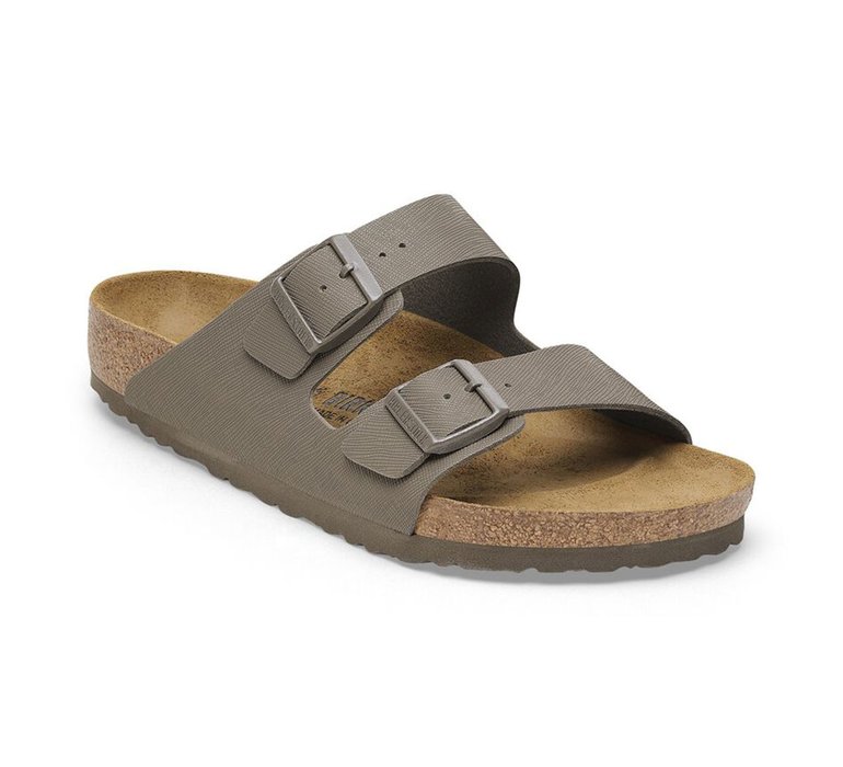 Birkenstock Arizona BF Saffiano Concrete Gray Regular Fit