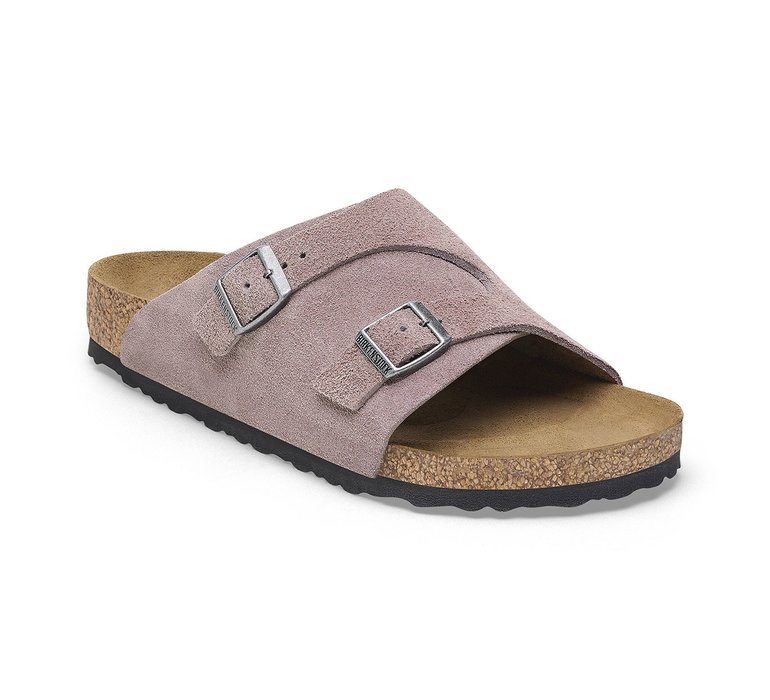 Birkenstock Zürich Suede Leather Faded Purple Regular Fit