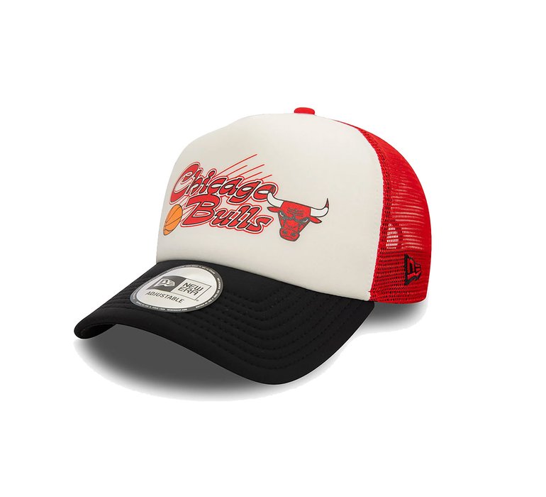 New Era Chicago Bulls NBA Graphic Red 9FORTY E-Frame Adjustable Trucker Cap