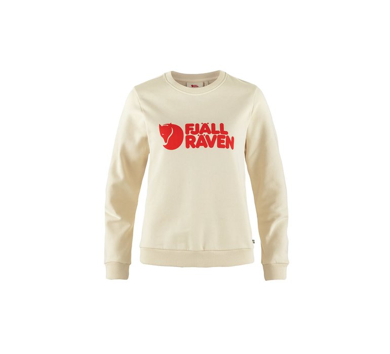 Fjällräven Logo Sweater W Chalk White-Flame