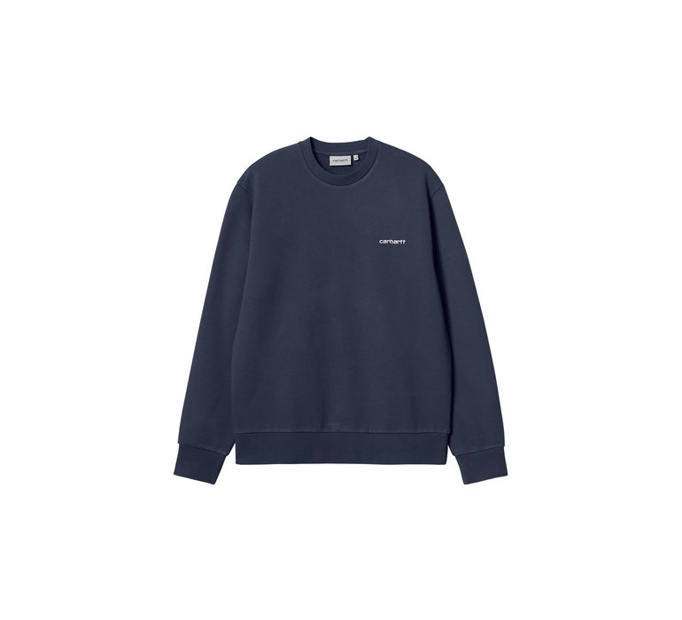 Carhartt WIP Script Embroidery Sweat Air Force Blue