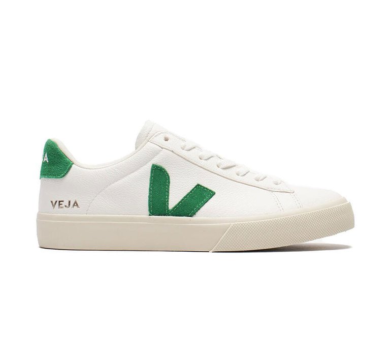 Veja CAMPO CHROMEFREE LEATHER EX WHITE EMERAUDE