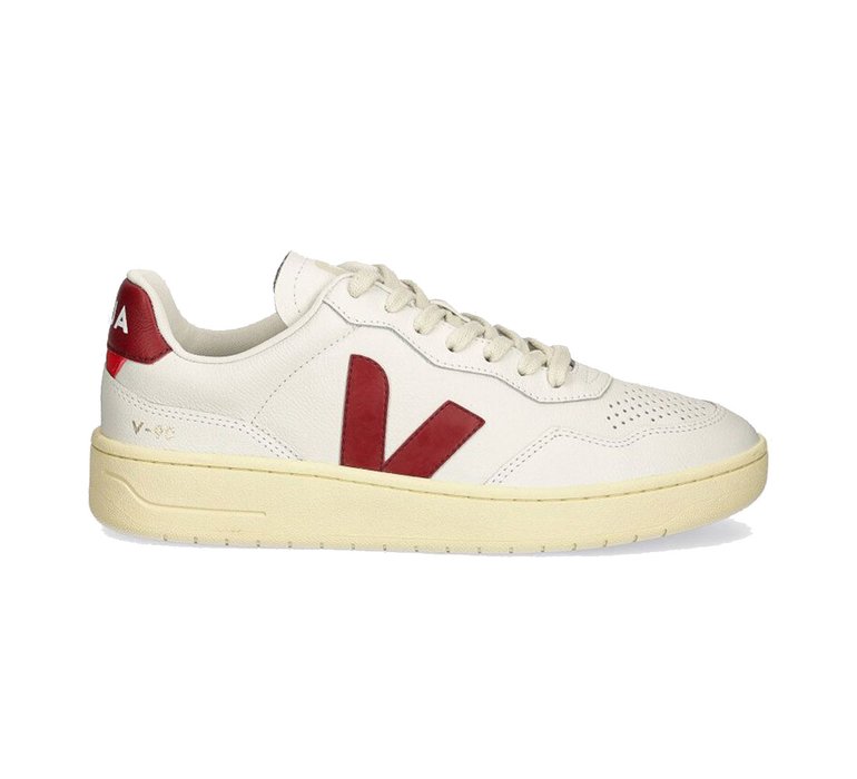 Veja V-90 Leather Ext White Marsala