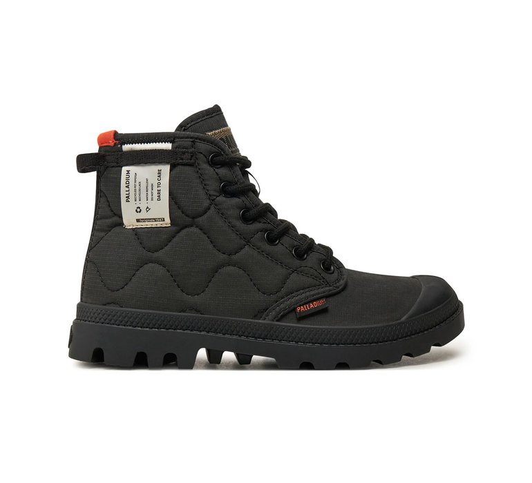 Palladium Pampa Re-Quilted Black