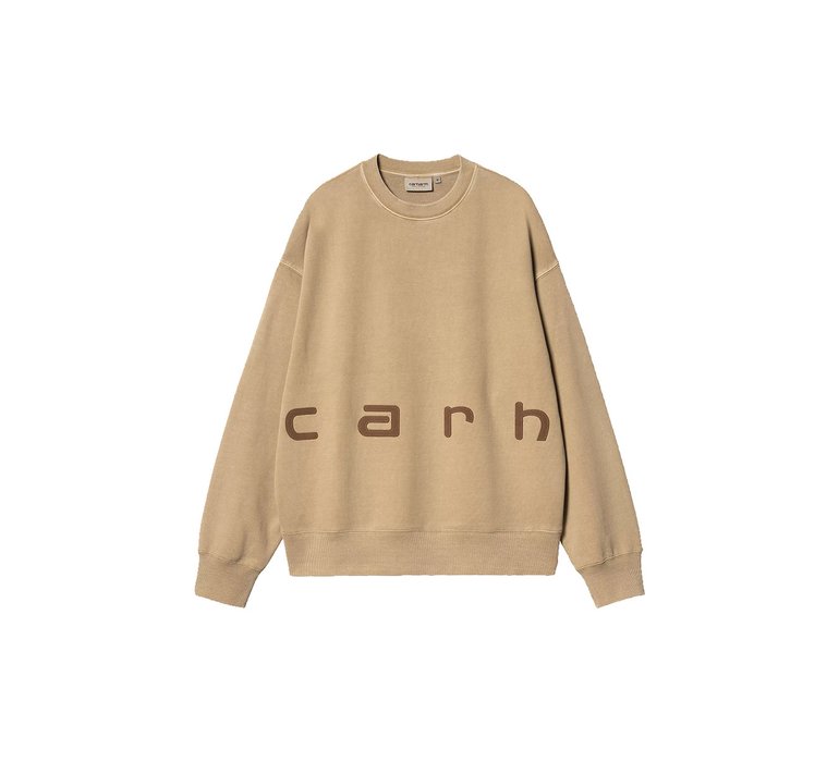 Carhartt WIP Felt Script Sweat Peanut