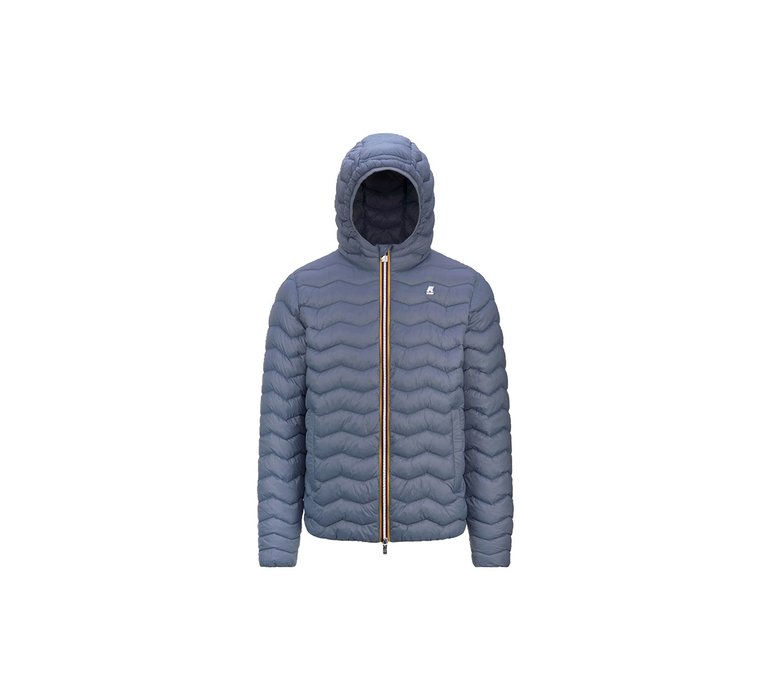 K-Way Jack Quilted Warm Grey Blue Avio