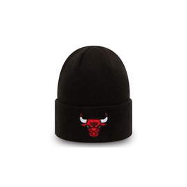 New Era Chicago Bulls Essential Black Cuff Beanie Hat