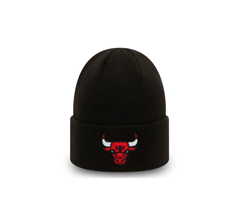 New Era Chicago Bulls Essential Black Cuff Beanie Hat