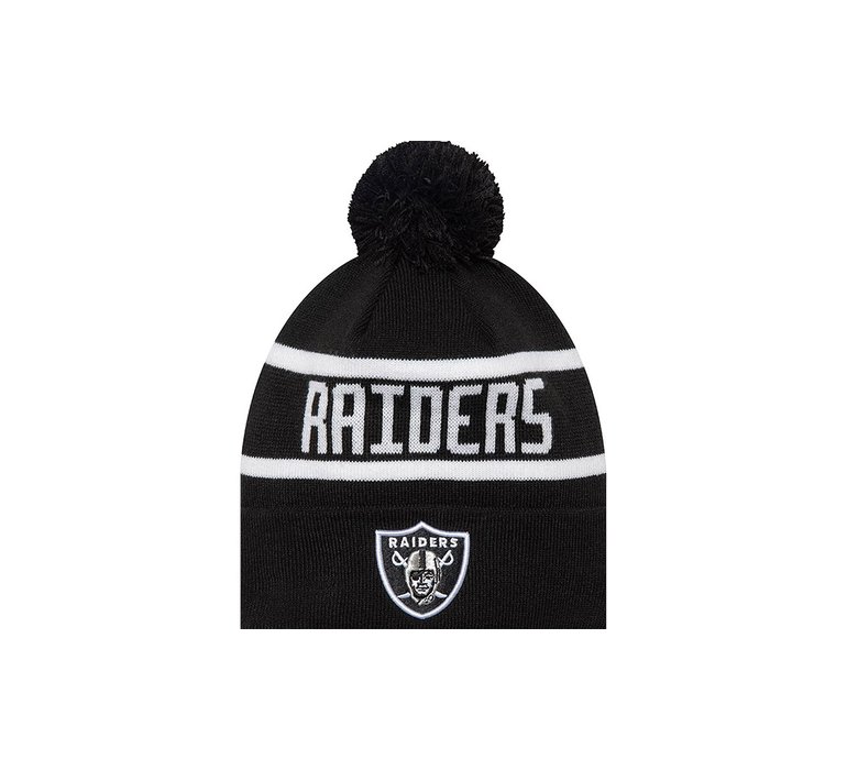 New Era Las Vegas Raiders Official Team Colour NFL Black Jake Knit Beanie Hat