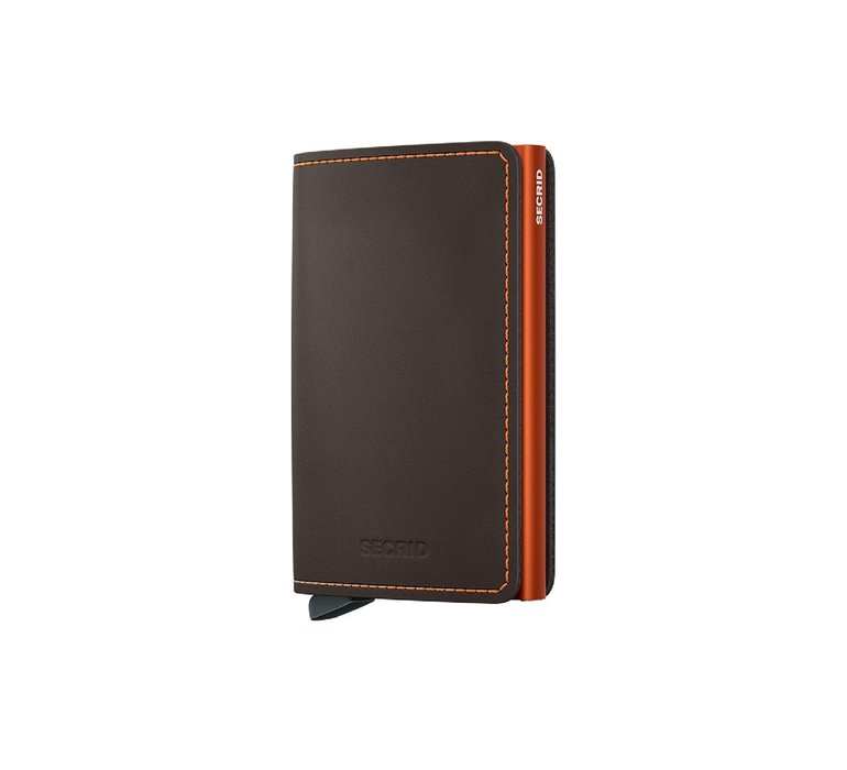 Secrid Slimwallet Matte Trufﬂe & Orange