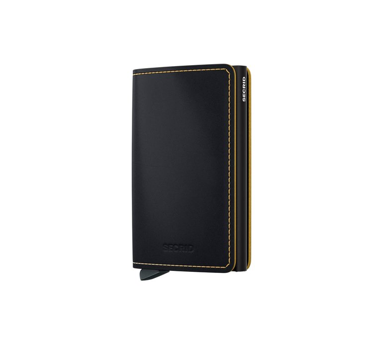 Secrid Slimwallet Matte Black & Ochre