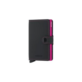 Secrid Miniwallet Matte Black & Fuchsia