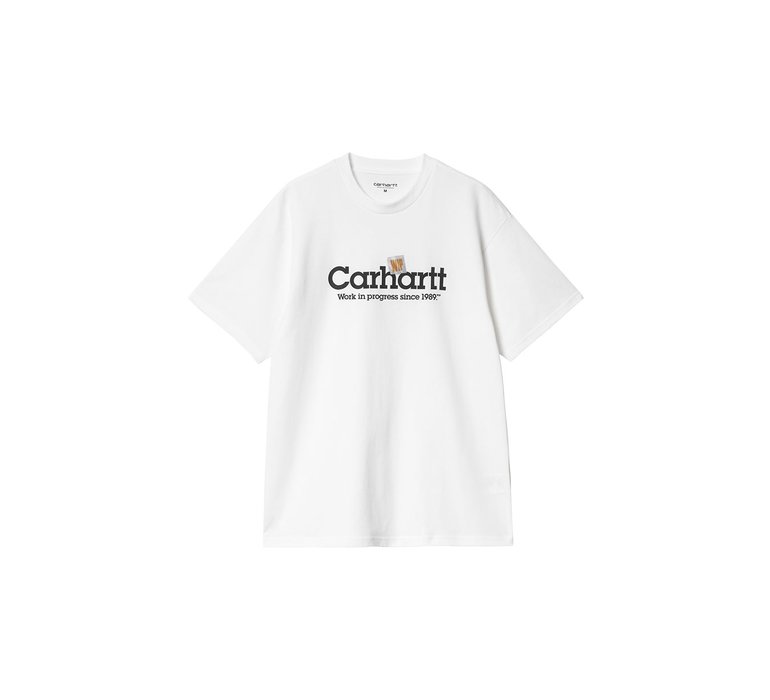 Carhartt WIP S/S Label Script T-Shirt White