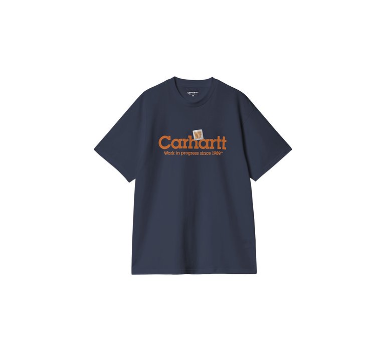 Carhartt WIP S/S Label Script T-Shirt Blue