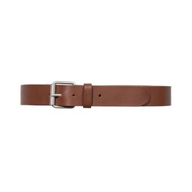 Carhartt WIP Script Belt Leather Cognac Silver