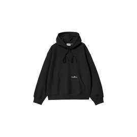 Carhartt WIP Hooded Label Script Sweat Black