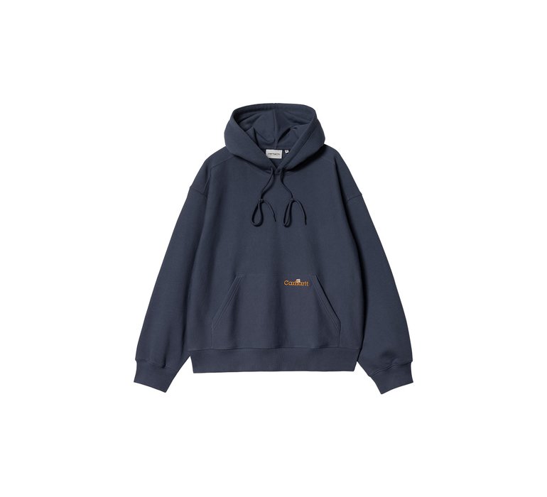 Carhartt WIP Hooded Label Script Sweat Blue