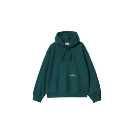 Carhartt WIP Hooded Label Script Sweat Malachite