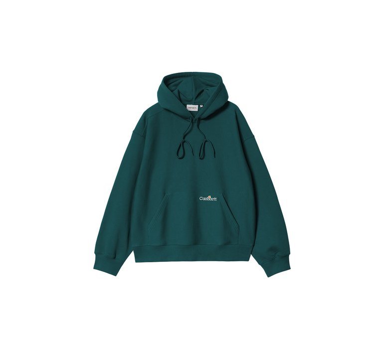 Carhartt WIP Hooded Label Script Sweat Malachite