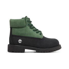 Timberland 6 In Premium WP Boot Junior Black Nubuck Green